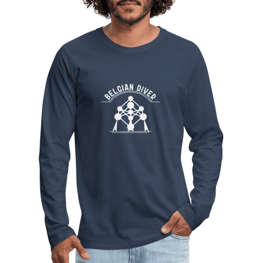 Belgian diver - longsleeve (heren) - navy