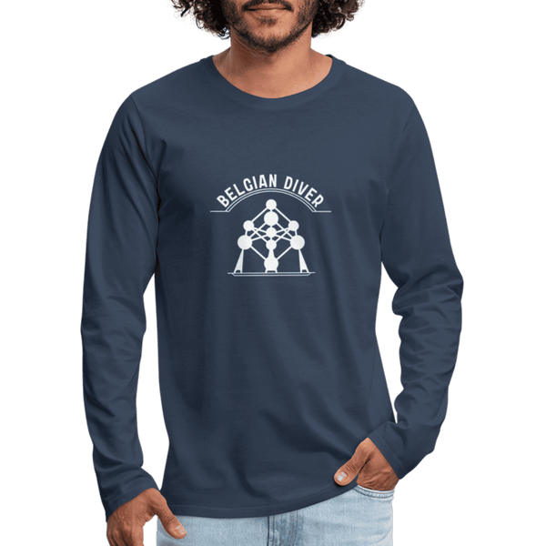Belgian diver - longsleeve (heren) - navy