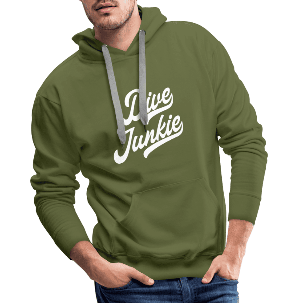 Dive junkie - hoodie (heren) - olijfgroen
