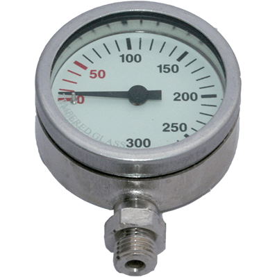 Manometer 52 mm 200 bar nikkel - D-Center