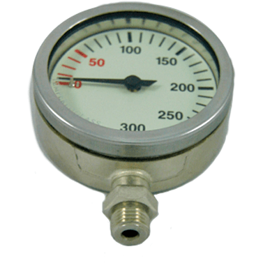 Manometer 63mm 200 bar nikkel 63 mm - D-Center