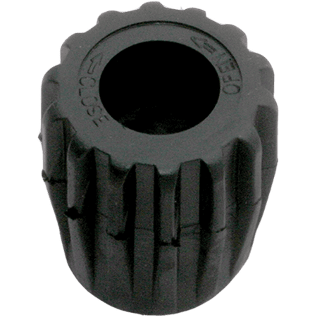 Rubber knop zwart - D-Center