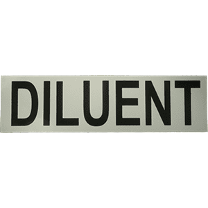 Sticker DILUENT - D-Center