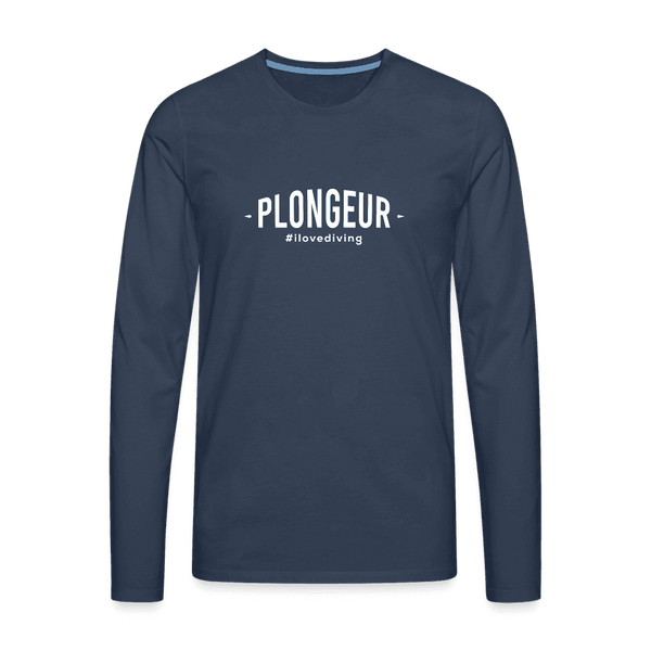 Plongeur - longsleeve (heren) - navy