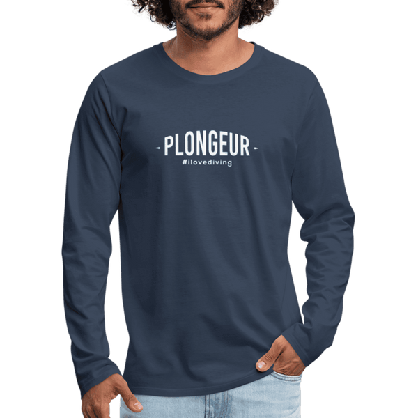 Plongeur - longsleeve (heren) - navy