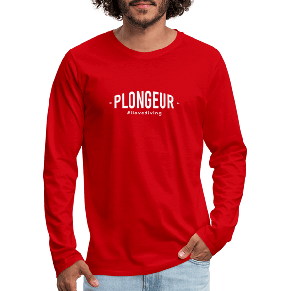 Plongeur - longsleeve (heren) - red