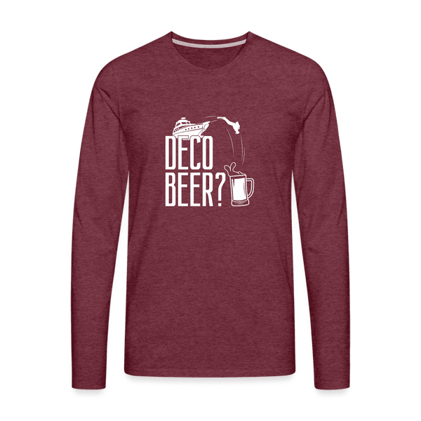 Deco beer - longsleeve (heren) - heather burgundy