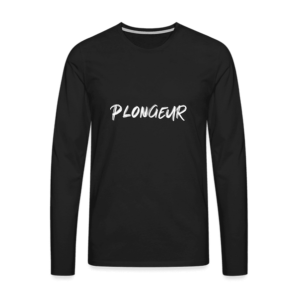 Plongeur - longsleeve (heren) - black