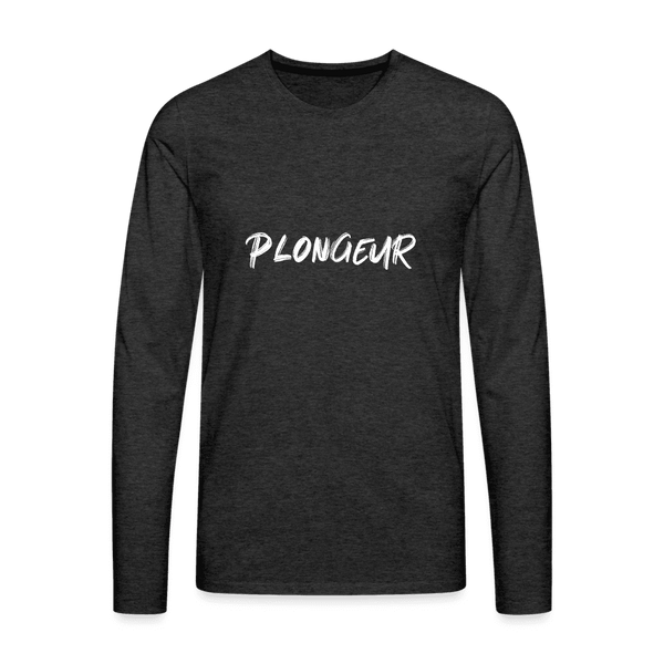 Plongeur - longsleeve (heren) - charcoal grey