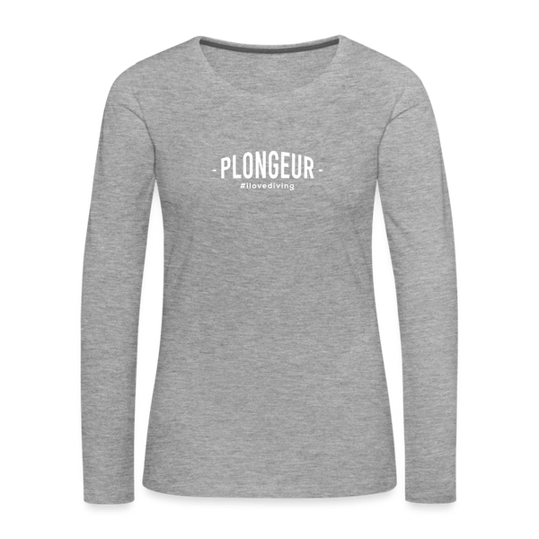 Plongeur - longsleeve (dames) - heather grey