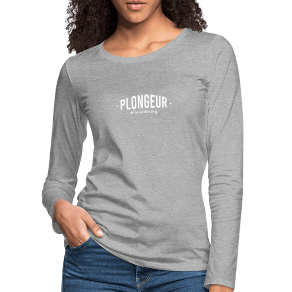 Plongeur - longsleeve (dames) - heather grey