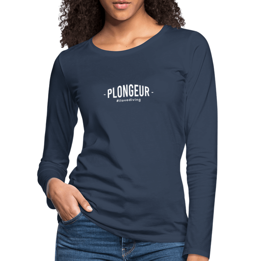 Plongeur - longsleeve (dames) - navy