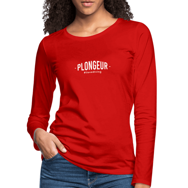 Plongeur - longsleeve (dames) - red