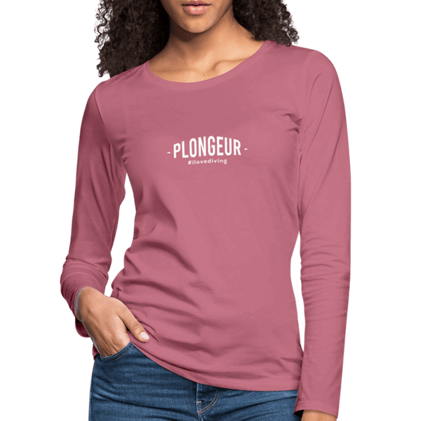 Plongeur - longsleeve (dames) - mauve