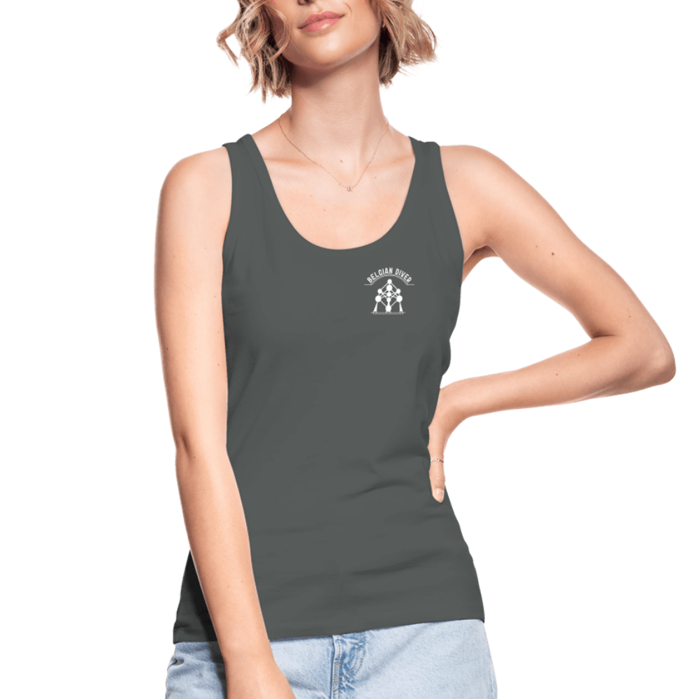 Belgian diver - topje (dames) - charcoal