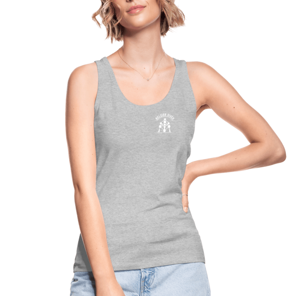 Belgian diver - topje (dames) - heather grey