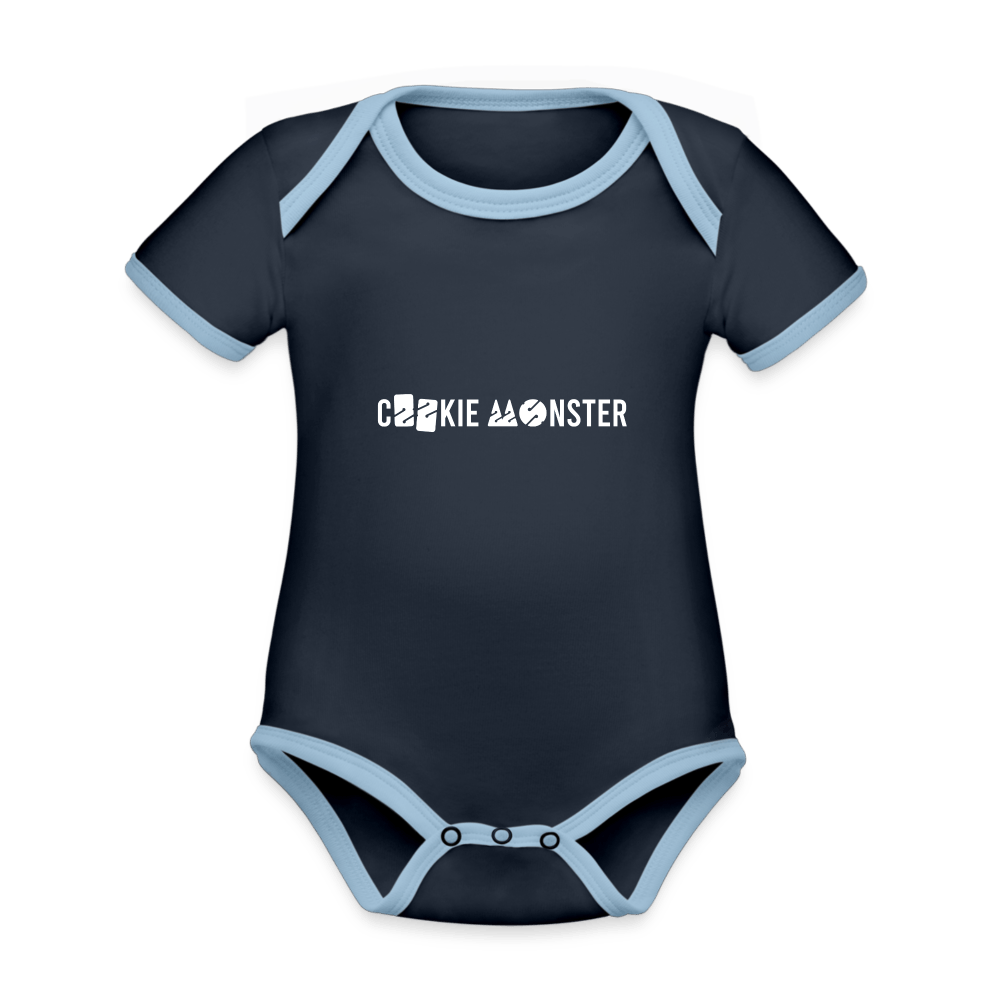 Cookie monster - rompertje (baby) - navy/sky