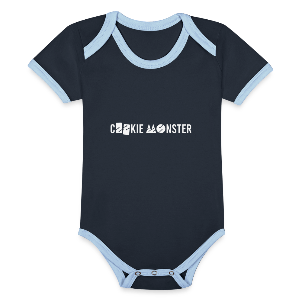 Cookie monster - rompertje (baby) - navy/sky