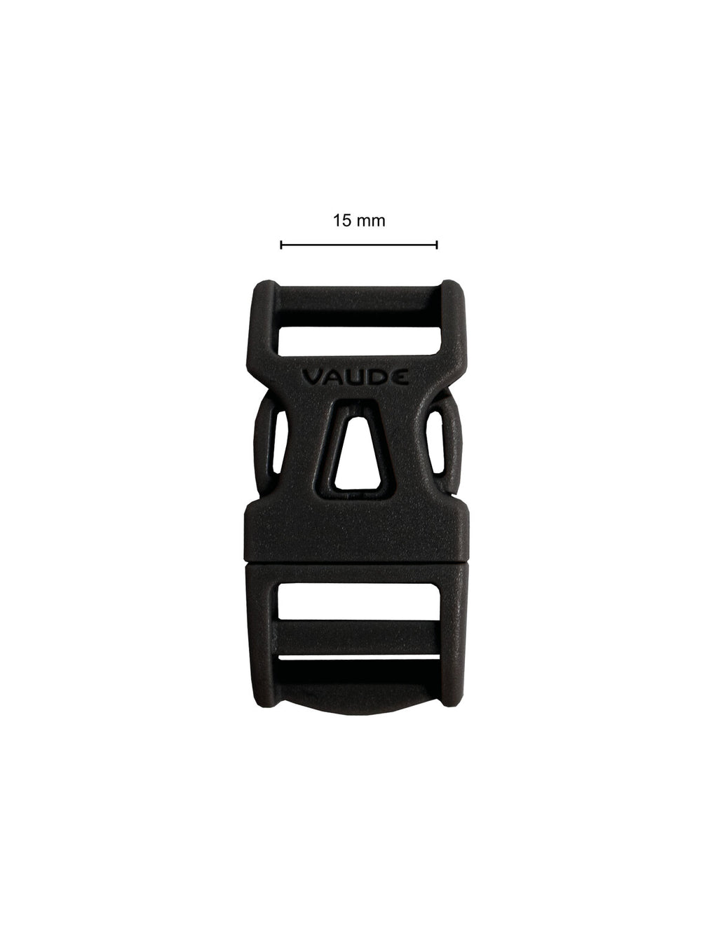 Steckschnalle 15 mm Single Adjust - black