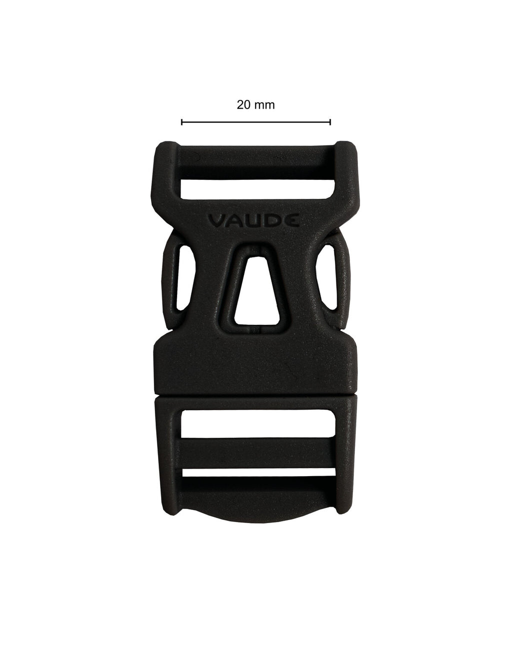 Steckschnalle 20 mm Single Adjust - black