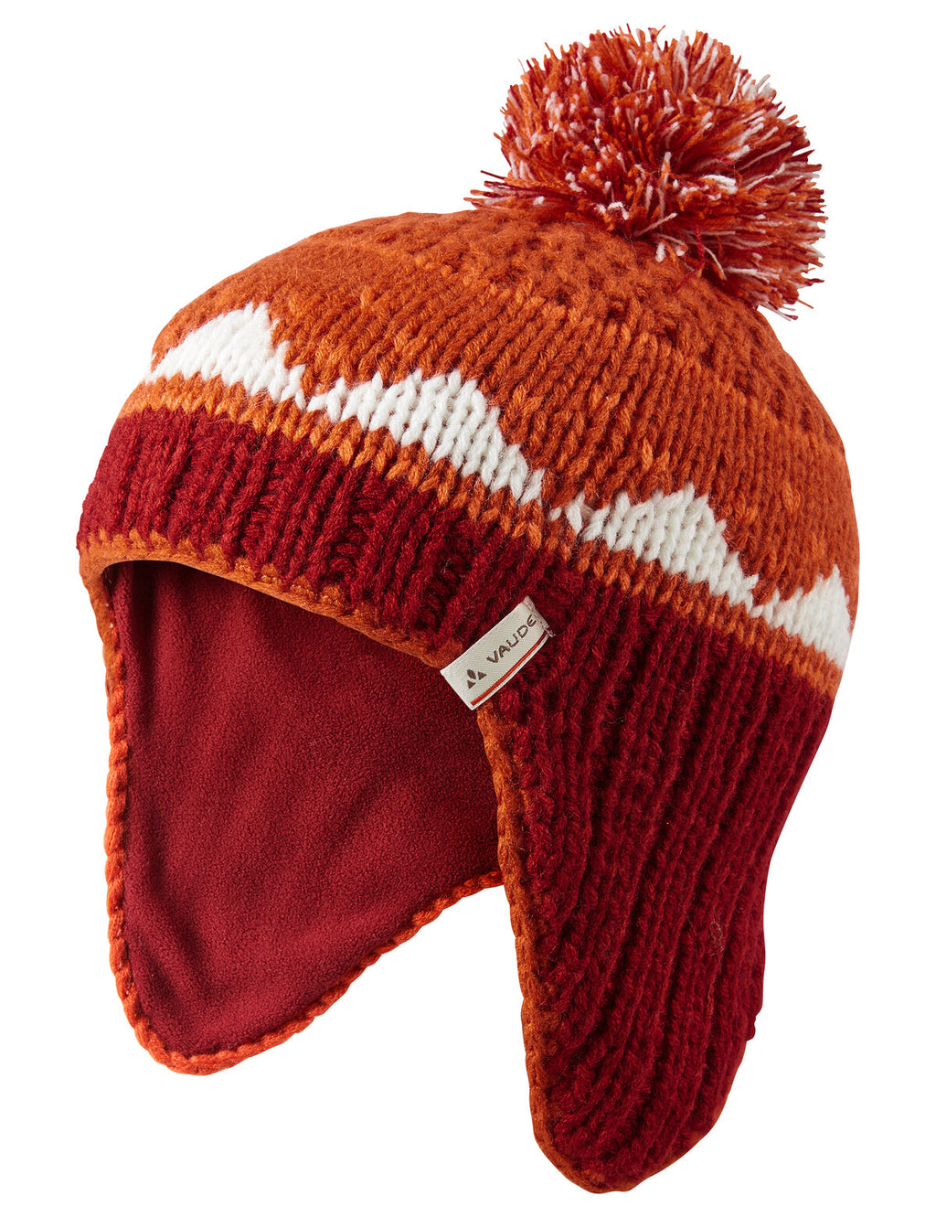 Kids Knitted Cap IV - salsa