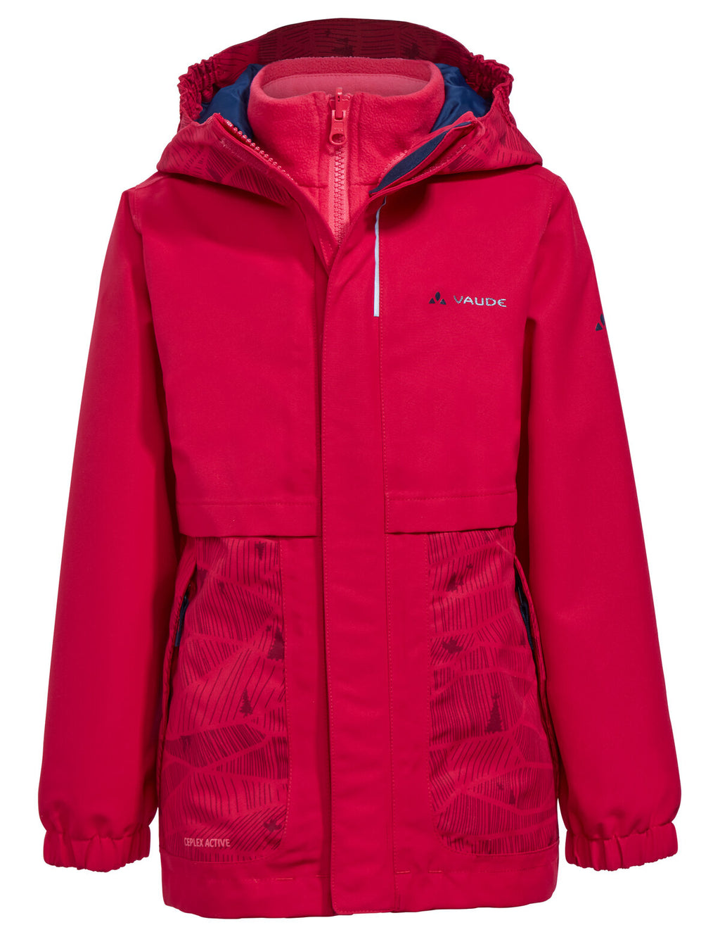 Kids Campfire 3in1 Jacket Girls - crocus/pink