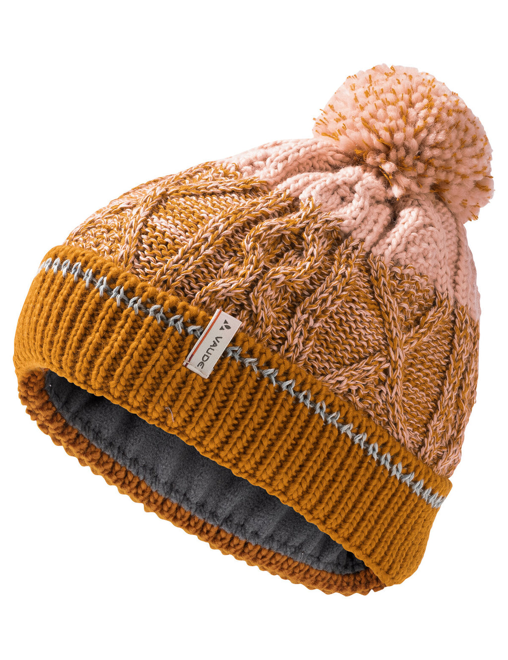 Kids Cornua Beanie III - silt brown/rose