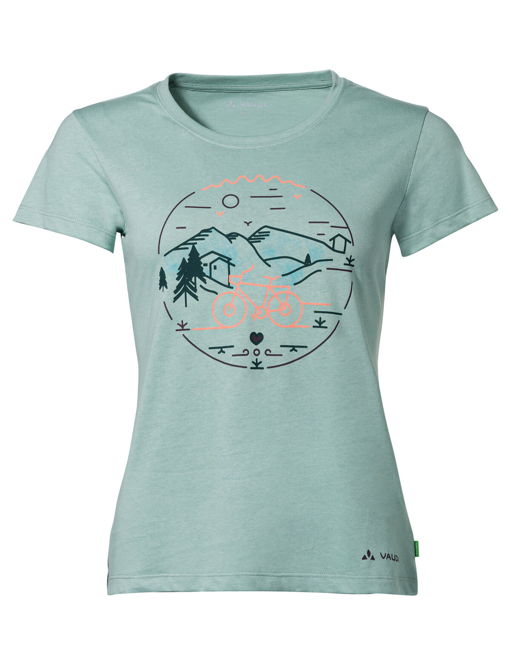 Women's Cyclist T-Shirt V - frozen leaf