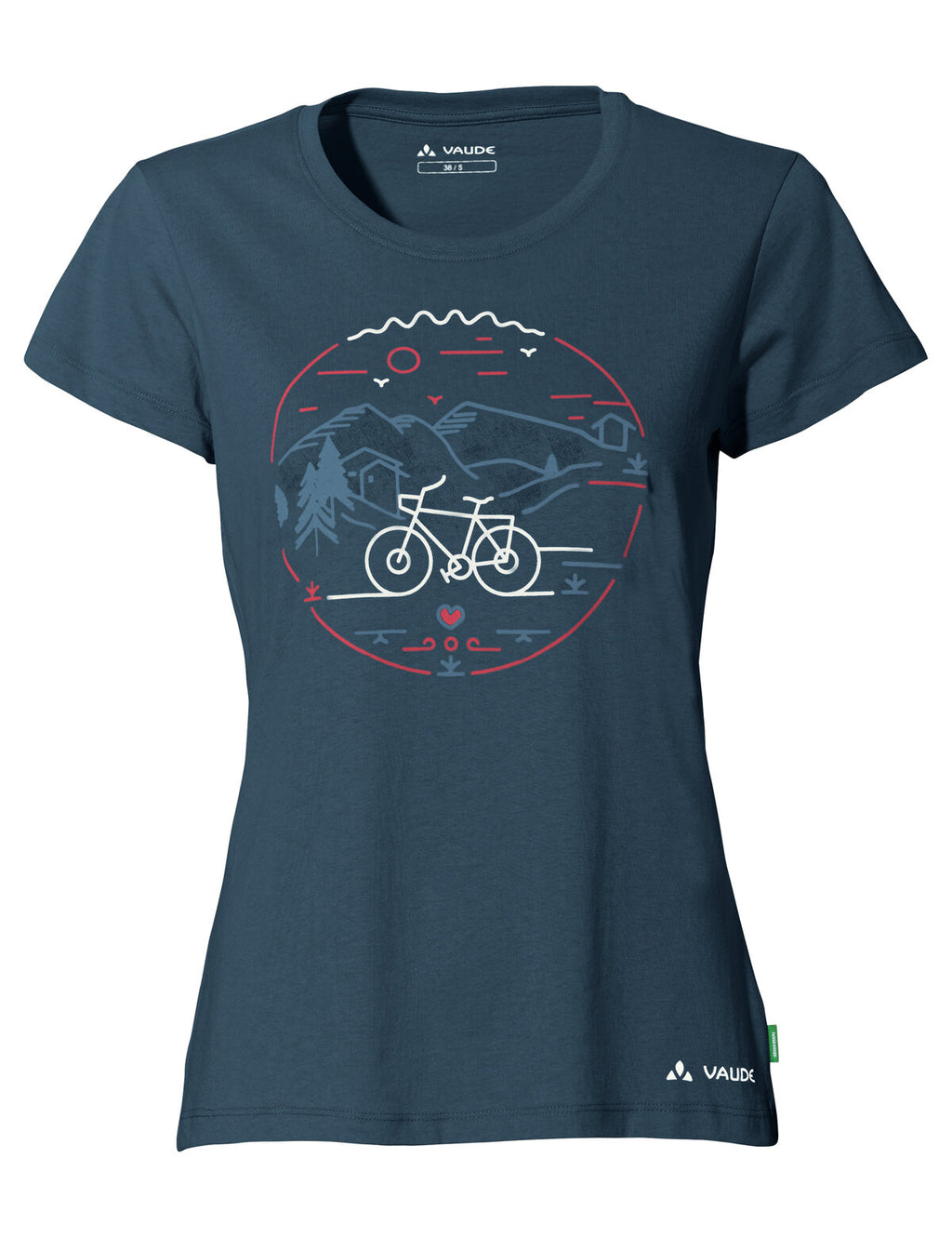 Women's Cyclist T-Shirt V - dark sea uni