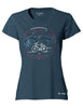 Women's Cyclist T-Shirt V - dark sea uni
