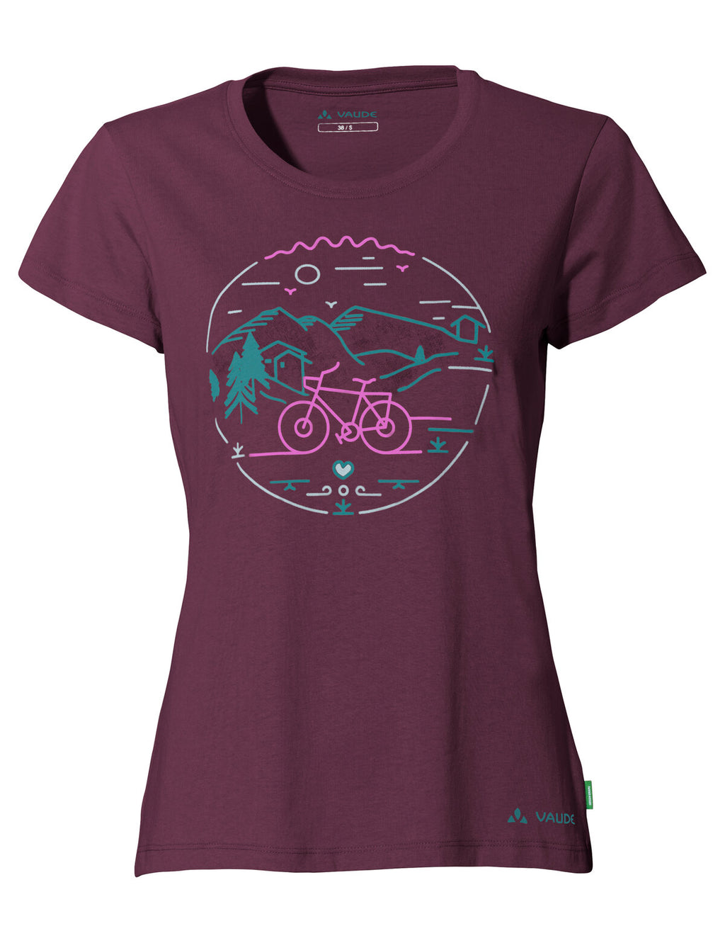 Women's Cyclist T-Shirt V - cassis