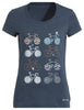 Women's Cyclist T-Shirt V - steelblue