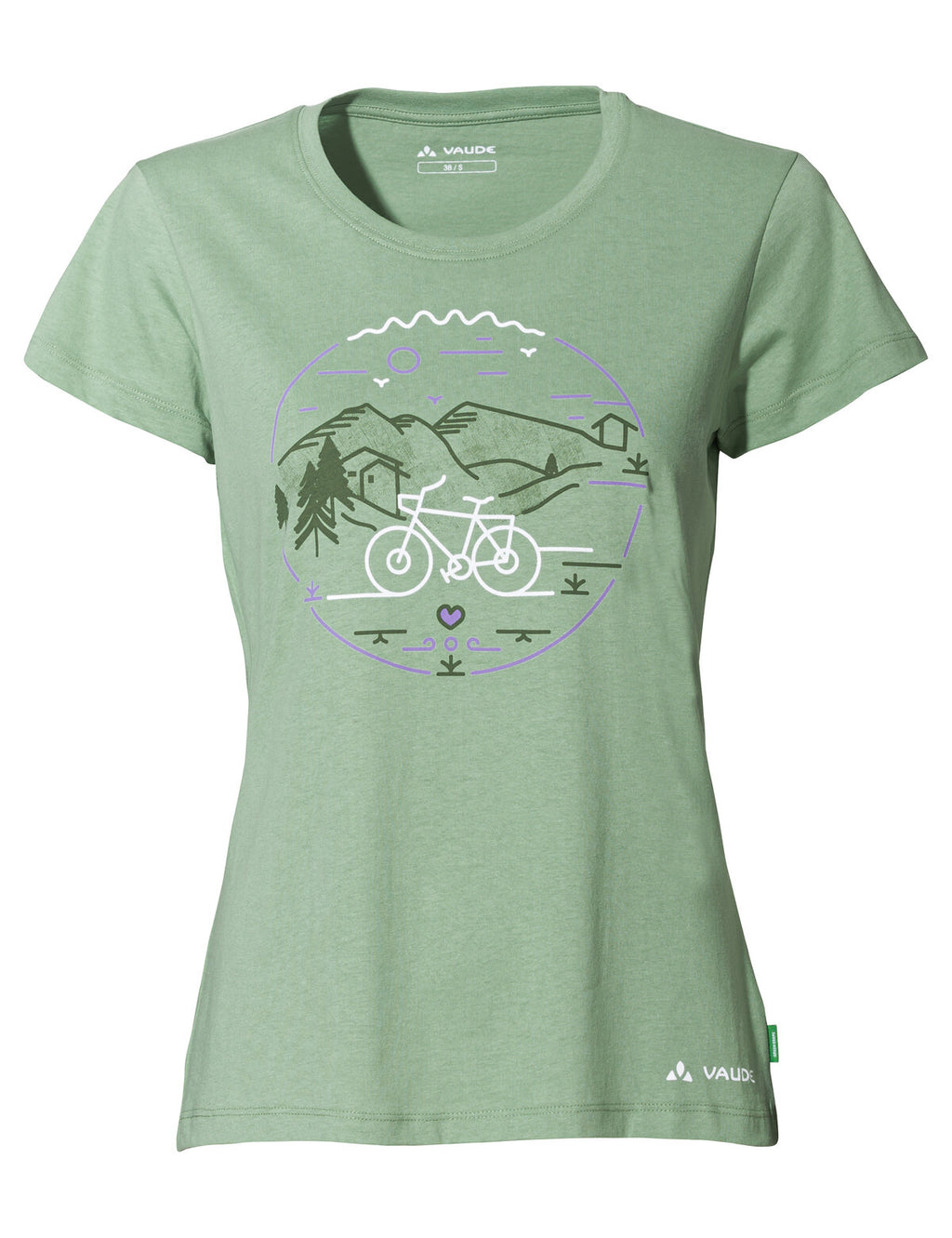 Women's Cyclist T-Shirt V - willow green