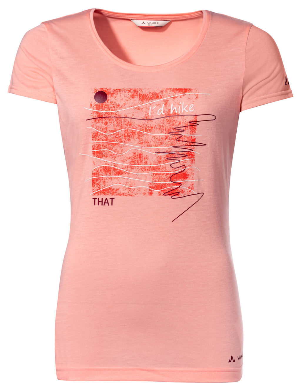 Women's Skomer Print T-Shirt II - peach