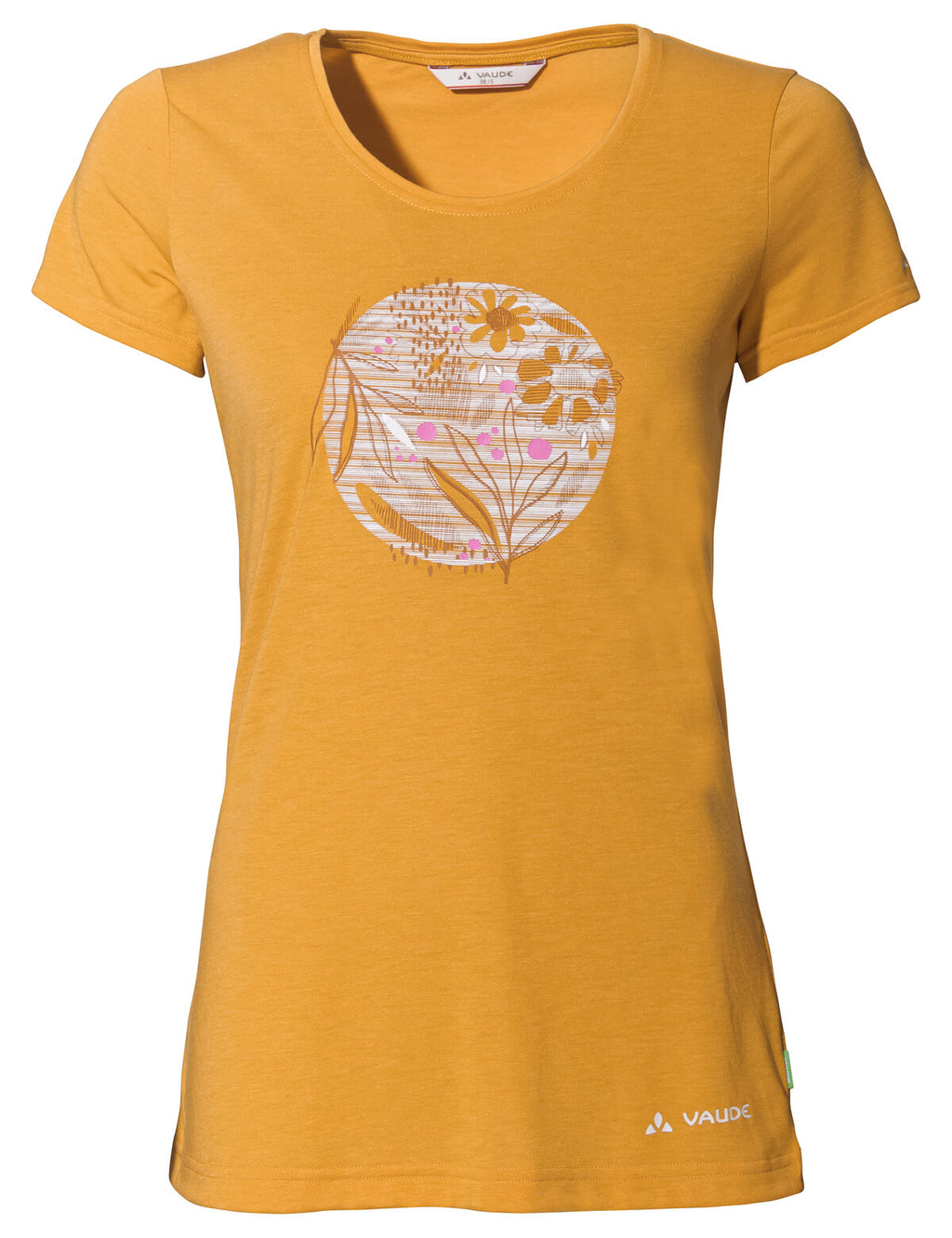Women's Skomer Print T-Shirt II - burnt yellow