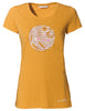 Women's Skomer Print T-Shirt II - burnt yellow
