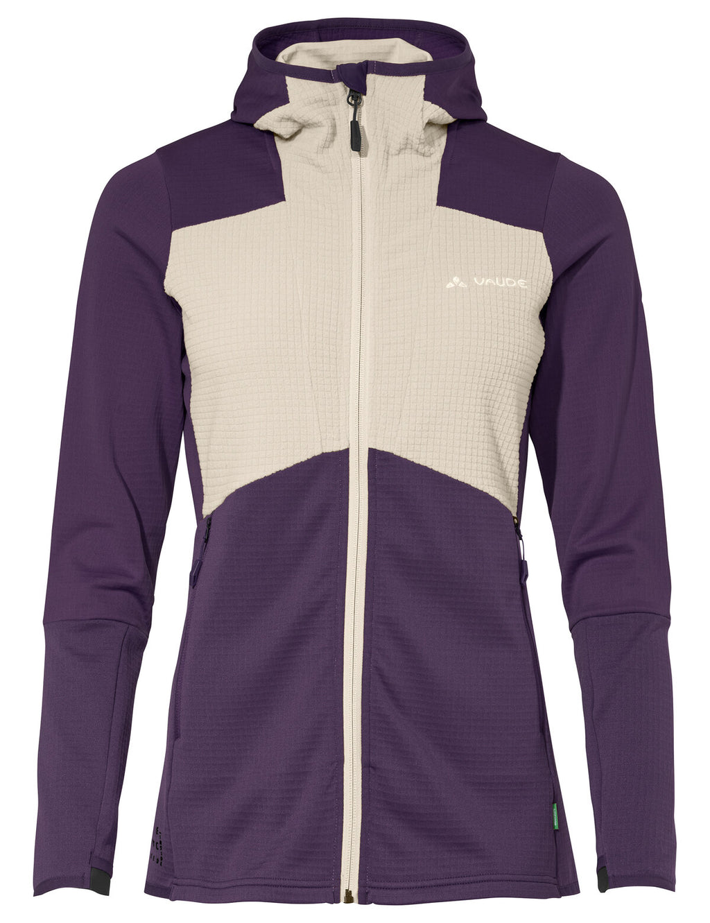 Women's Monviso Hooded Grid Fleece Jacket - eggplant