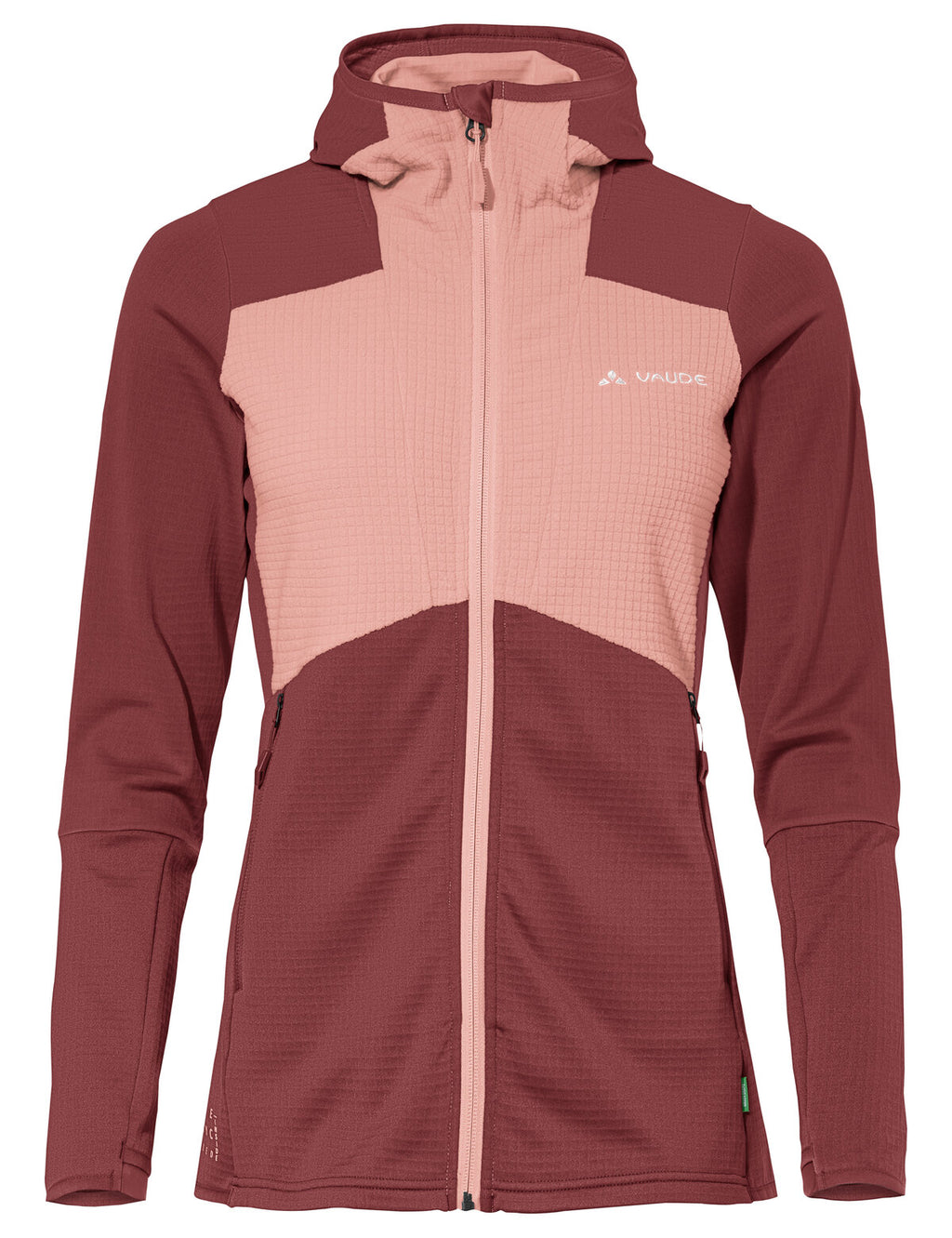Women's Monviso Hooded Grid Fleece Jacket - redeva