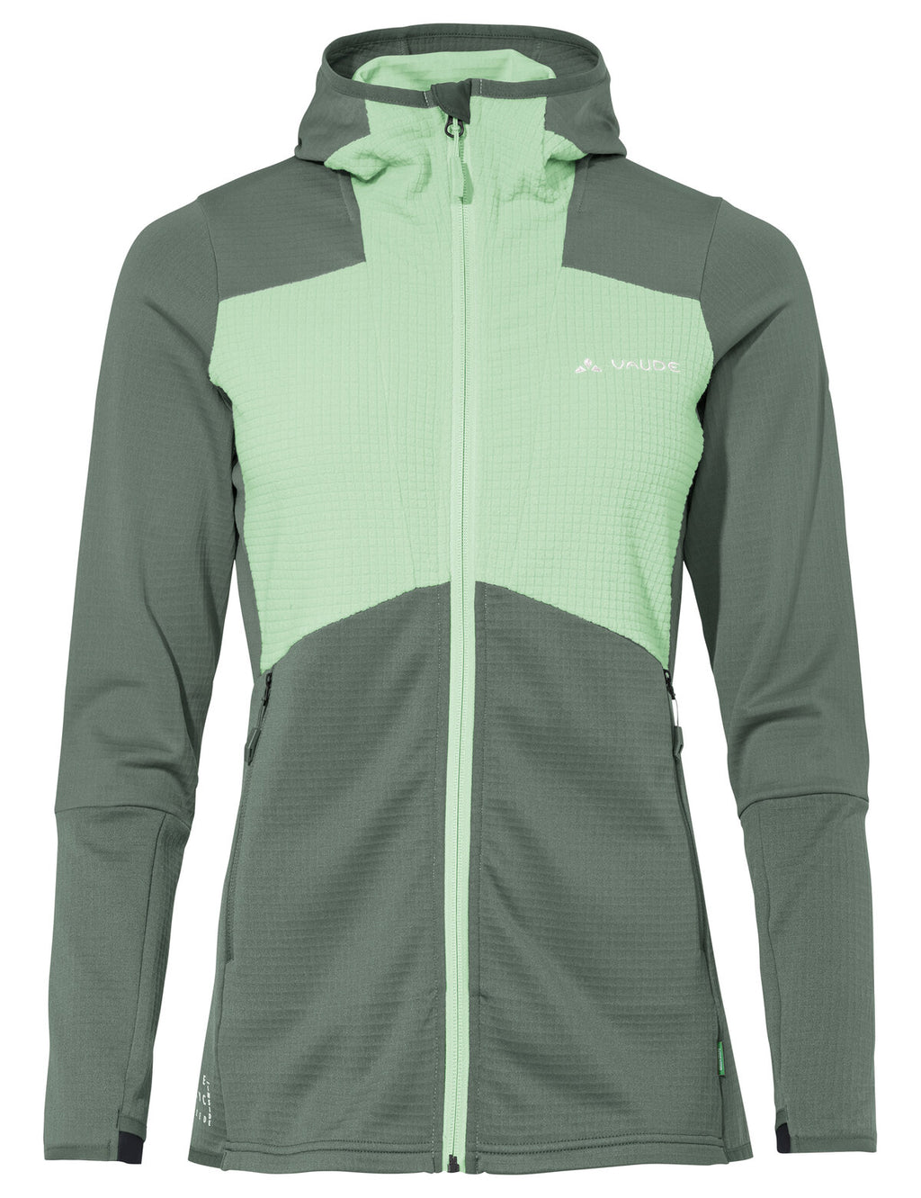 Women's Monviso Hooded Grid Fleece Jacket - jade