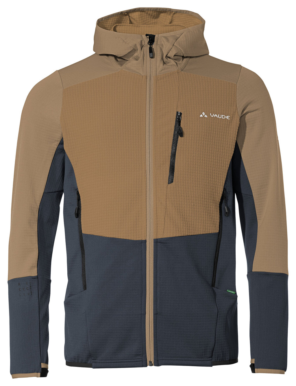 Men's Monviso Hooded Grid Fleece Jacket - oat