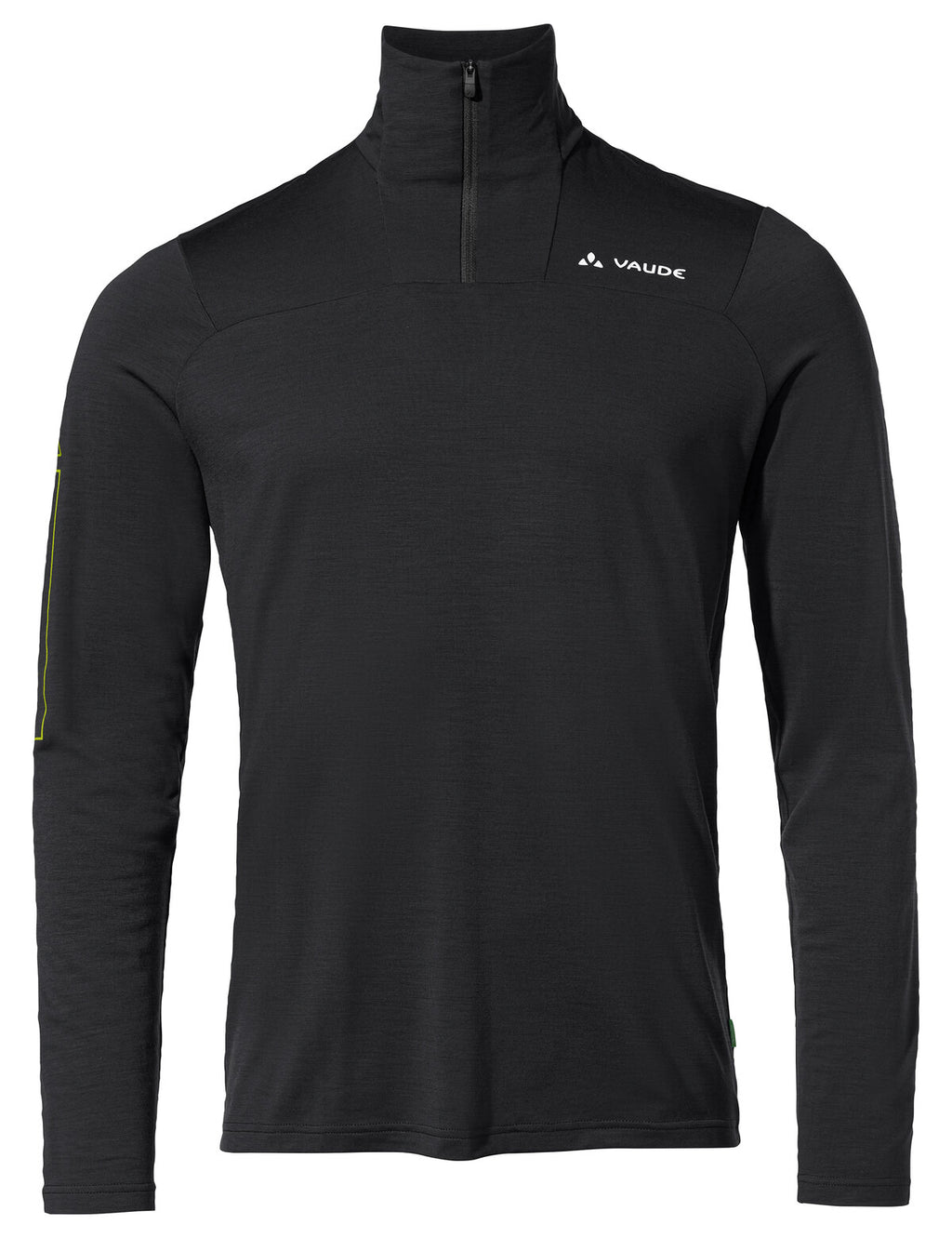 Men's Monviso Wool Halfzip LS T-Shirt - black