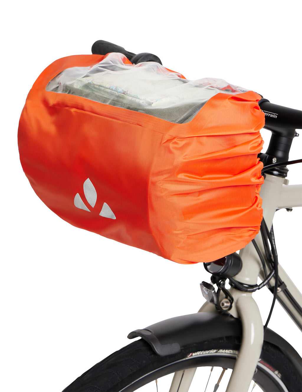 Raincover for handle bar bag - orange