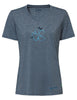 Women's Skomer Print T-Shirt III - dark sea uni