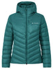 Women's Monviso Down Hooded Jacket - dark fjord green