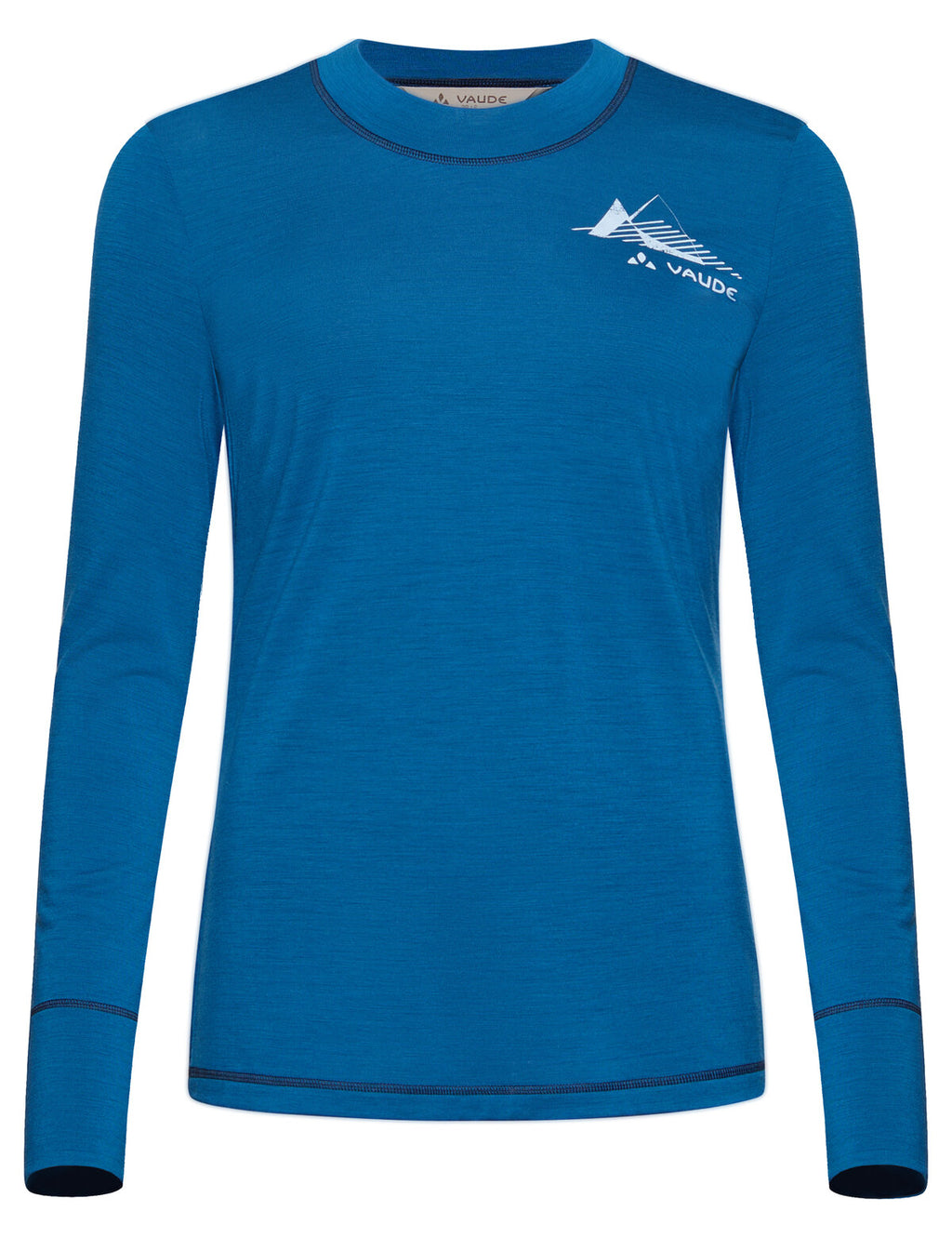 Women's Monviso Wool LS T-Shirt II - shore blue