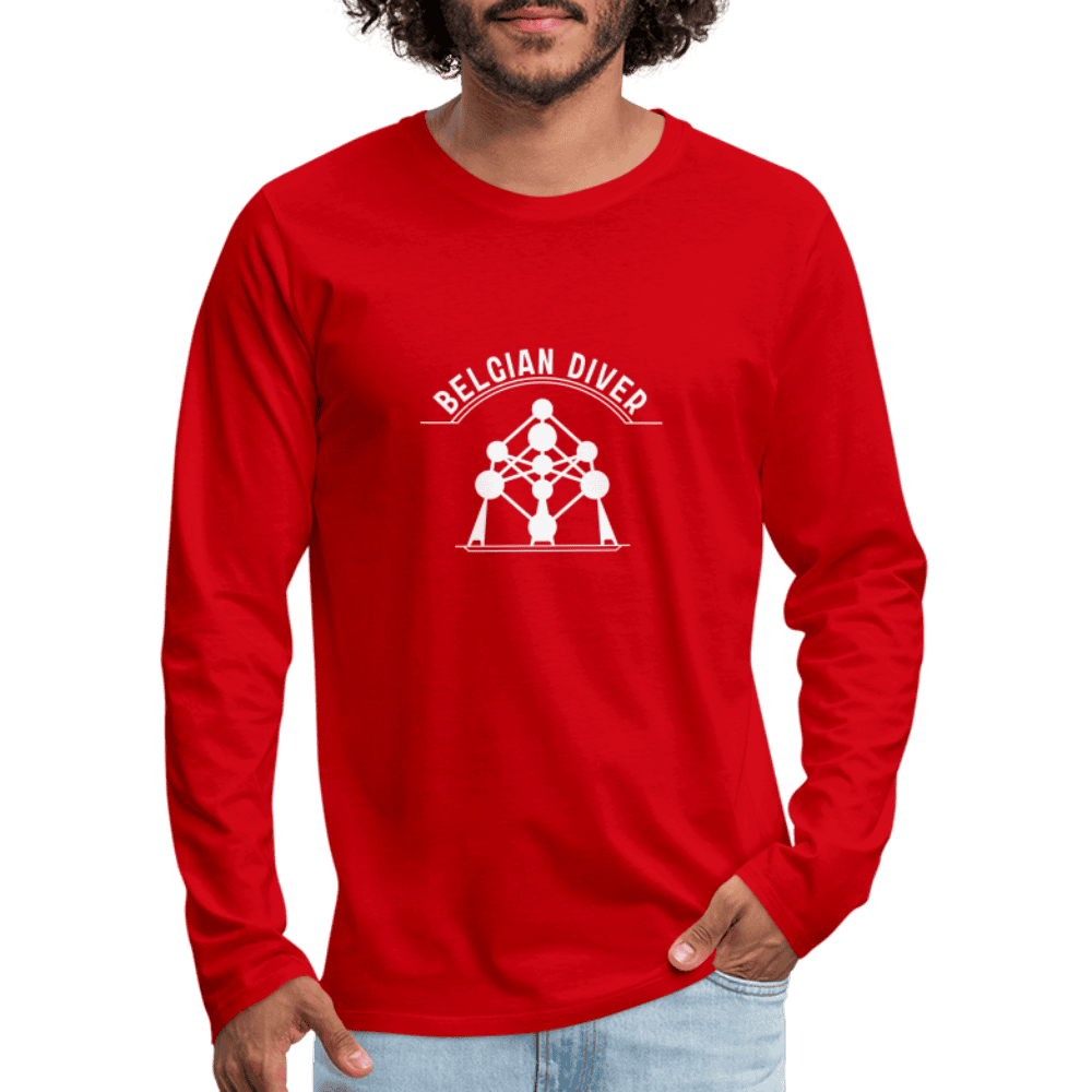 Belgian diver - longsleeve (heren) - rood