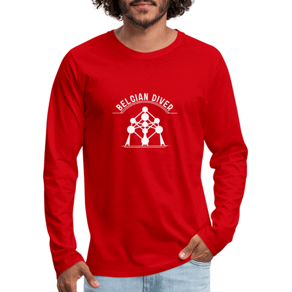 Belgian diver - longsleeve (heren) - rood
