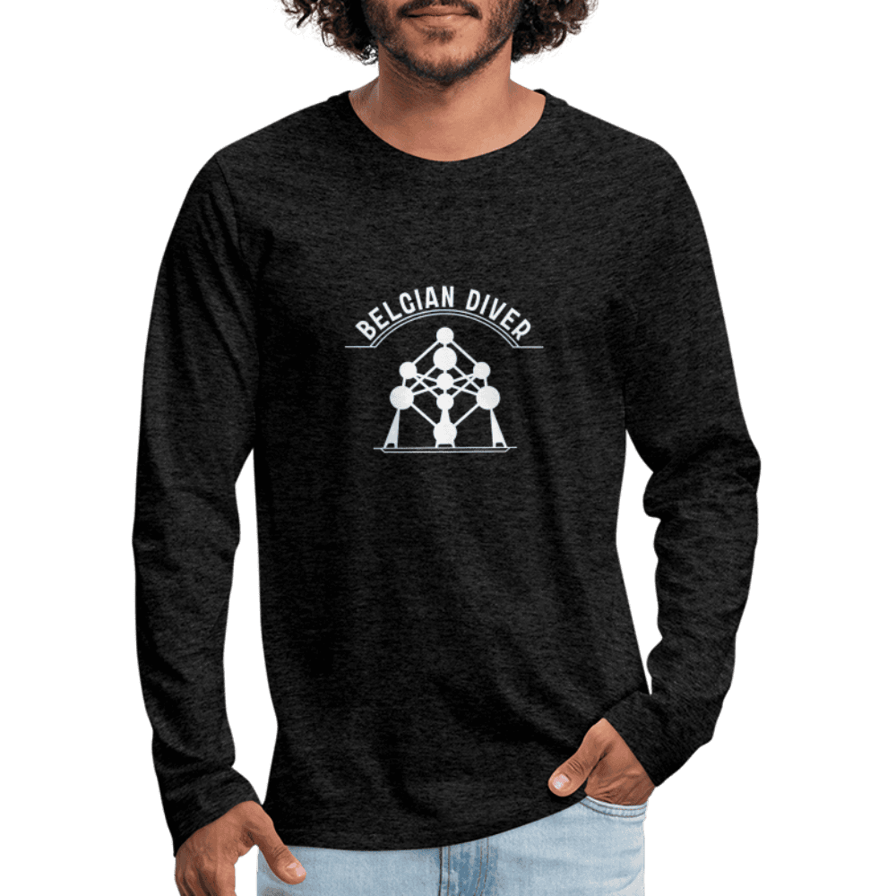 Belgian diver - longsleeve (heren) - houtskool