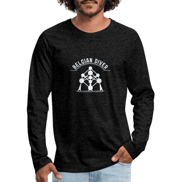 Belgian diver - longsleeve (heren) - houtskool