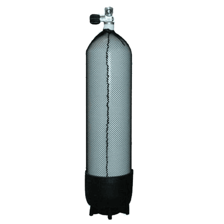 PROMO Duikfles 15 liter 232 bar (monkraan + voet en +tanknet) - D-Center